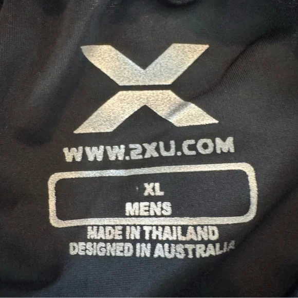 NWOT 2XU Men's XL Core Compression Long Tights Pants Black Lightweight Training